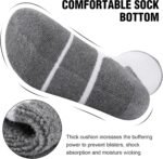 COOVAN Mens Cotton Crew Socks Moisture Wicking Cushioned Athletic Heavy Duty Work Boot Socks 6 Pairs - Image 6