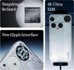 Nothing Phone (3) Cell Phone, 5G Unlocked Phones 256GB, Android 15, Snapdragon 8s Gen4, AI Mobile Phones with Four 50MP Cameras & AMOLED Display, 5150mAh, Glyph Interface, Smartphone Black - Image 4