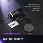 FIFINE USB/XLR Dynamic Microphone for Podcast Recording, PC Computer Gaming Streaming Mic with RGB Light, Mute Button, Headphones Jack, Desktop Stand, Vocal Mic for Singing YouTube-AmpliGame AM8 - Image 8