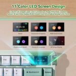 Aula Nova75 Mechanical Gaming Keyboard 8000mAh,Gasket Mounted with 75% Compact Layout,RGB Backlit,Custom Hot Swappable,Bluetooth Wireless /2.4GHz/USB-C Cream Keyboard Gaming for Win/Mac/iOS/Android - Image 4