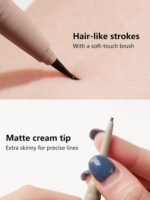 SHEGLAM Dual-Sided Eyebrow Pencils Cream Waterproof Long Lasting Eye brow Pen Makeup - Chocolate - Image 6