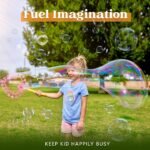 JOYIN Big Bubble Wands Set Bulk for Kids Summer Outdoor Toy Game Activity Party Favors, 18 Pcs Giant Bubble Maker with Tray, 12" Large, 6 Pcs Solution Suitable for All Age People - Image 6