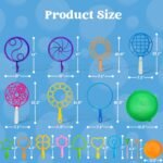 JOYIN Big Bubble Wands Set Bulk for Kids Summer Outdoor Toy Game Activity Party Favors, 18 Pcs Giant Bubble Maker with Tray, 12" Large, 6 Pcs Solution Suitable for All Age People - Image 7