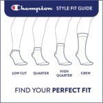 Champion Men's Moisture-wicking Athletic Crew Socks with Cushioning & Arch Support - Image 7