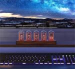 Nixie Tube Clock with Wi-Fi SYNC, Alarm & Timer, 12/24H Display, No Assembly Required - A Retro Gift for Friends (Wood Grain) - Image 8