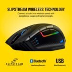 Corsair Dark CORE RGB PRO Wireless/Wired FPS MOBA Gaming Mouse – 18,000 DPI, Fast Response Time, 8 Programmable Side Buttons, Dynamic Multi-Color Backlighting – Black - Image 4