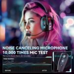 Wireless Gaming Headset for PS5, PS4, PC, USB Over Ear Gaming Headphones with Noise Canceling Mic, Bluetooth 5.3, 100H Battery, Low Latency, Only Wired Mode for Xbox - Image 4