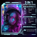 Wireless Gaming Headset for PS5, PS4, PC, USB Over Ear Gaming Headphones with Noise Canceling Mic, Bluetooth 5.3, 100H Battery, Low Latency, Only Wired Mode for Xbox - Image 6