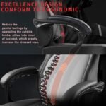 LEMBERI Big and Tall Gaming Chair 400lb Weight Capacity,Gamer Chairs for Adults,Video Game Chair wth Footrest,Racing Style Computer Gamer Chair with Headrest and Lumbar Support (Gray) - Image 4