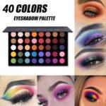 40 Colors High Pigmented Shimmer Matte Eyeshadow Makeup Palette Full Spectrum Artist Glitter Metallic Waterproof Creamy Blendable Eye Shadow Cosmetics (Color 1) - Image 3