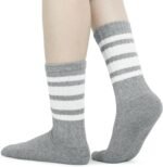 BomKinta Striped Crew Socks Women - Retro Novelty Socks - Stretchy Casual Athletic Cotton Gifts Sock Size 5-10 - Image 7