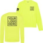 Custom Shirt for Men, Long Sleeve Dry Wicking Shirts for Men, UV Moisture Wicking Shirt, Construction Cool Workwear Black - Image 6