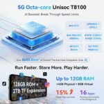 Blackview Shark 6 Unlocked Android Phones 5G (2025), Android 15 Cell Phone Unlocked, 6.88" 120Hz Display, 12GB+128GB/2TB, 16MP+8MP AI Camera, 5000mAh/18W,Fingerprint/Face ID,Dual SIM/GPS/OTG/NFC,Black - Image 3