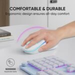 MELOGAGA Wireless Gaming Mouse Honeycomb 2.4G USB Cordless Mouse RGB Rechargeable PC Game Mice with 7-Color LED Lights，4 Adjustable DPI for Windows Laptop Desktop Computers -White - Image 4