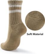 BomKinta Womens Striped Crew Socks - Retro Above Ankle Cotton Sock - Casual Cozy Athletic Style Socks Gifts Size 5-10 - Image 5
