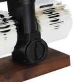 FOSA Flip Desk Clock, Retro Vintage Flip Desk Table Clock, Digital Sided Large Numbers Mechanical Flip Clock Wood Base for Living Room, Study Room and Office（Black） - Image 7