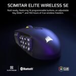 Corsair Scimitar Elite Wireless SE MMO PC Gaming Mouse – 33,000 DPI, 16 Programmable Buttons, Key Slider, Elgato Virtual Stream Deck, 1,000Hz Polling, Up to 150-Hour Battery – Gunmetal - Image 3