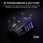 Corsair Scimitar Elite Wireless SE MMO PC Gaming Mouse – 33,000 DPI, 16 Programmable Buttons, Key Slider, Elgato Virtual Stream Deck, 1,000Hz Polling, Up to 150-Hour Battery – Gunmetal - Image 4