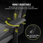 Corsair T3 Rush Fabric Gaming Chair (2023) – Racing-Inspired Design – Soft Fabric Exterior – Padded Neck Cushion – Memory Foam Lumbar Support – Adjustable Seat Height – Gray and Charcoal - Image 6