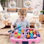WAYKEE Whack a Game Mole, Toys for Ages 3-4 5-7 8-12 Girls Boys, Whack Game for Toddlers, Gifts for 3 4 5 6+ Year Old Girls Boys, Early Learning Educational Toys with 2 Hammers Sound & Light - Image 8