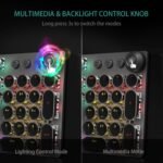 AULA F2088 Typewriter Style Mechanical Gaming Keyboard Wired,Blue Switches,Rainbow LED Backlit,Removable Wrist Rest,Media Control Knob,Retro Punk Round Keycaps,USB Wired Computer Keyboard - Image 4