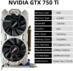 QTHREE GeForce GTX 750 Ti 4GB Graphics Card,GDDR5,128bit,HDMI,DVI,VGA,Video Card for PC Working,Computer GPU,PCI Express x16,Dual Fans,DirectX 12 - Image 3