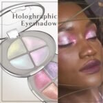 4 Colors Holographic Multichrome Glitter Eyeshadow Palette, Chameleon White Color Shift Glitter Iridescent Baked Eyeshadow Powder, Sparkling Smooth Shimmer Face Highlighter Fairy Makeup 01 - Image 7