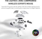 Razer Viper Ultimate Lightweight Wireless Gaming Mouse & RGB Charging Dock: Hyperspeed Wireless Technology - 20K DPI Optical Sensor - 74g Lightweight - 70 Hr Battery - Mercury White - Image 3