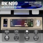 RK ROYAL KLUDGE N99 Wireless Mechanical Keyboard, Smart Display Screen & Knob, BT/2.4G/USB-C, 96% Hot Swappable Custom Keyboard, Pre-lubed Linear Switches, Gasket Mount, RGB Gaming Keyboard - Image 3