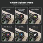 RK ROYAL KLUDGE N99 Wireless Mechanical Keyboard, Smart Display Screen & Knob, BT/2.4G/USB-C, 96% Hot Swappable Custom Keyboard, Pre-lubed Linear Switches, Gasket Mount, RGB Gaming Keyboard - Image 5