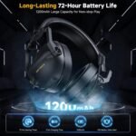 SG600 Wireless Gaming Headset for PC, PS5, PS4, Laptop, Mac, Nintendo Switch, 2.4GHz & Bluetooth 5.3 Gaming Headphones with Noise Canceling Mic, Stereo Sound, 70+Hr Battery, 15ms Latency - Image 5