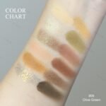 KYDA 12 Colors Olive Green Eyeshadow Palette, Sparkling Reflective Green Bronzer Eyeshadow, Matte Olive Ginger Nude Eyes Shadow, Smooth Blendable Powder, Smokey Eyes Makeup - Image 7