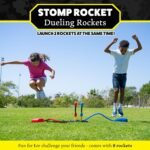 Stomp Rocket Original Dueling Rocket Launcher for Kids, 8 Rockets - Fun Backyard & Outdoor Kids Toys Gifts for Boys & Girls -Toy Foam Blaster Set Soars 200ft - Multi-Player Launcher Stand - Image 3