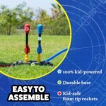 Stomp Rocket Original Dueling Rocket Launcher for Kids, 8 Rockets - Fun Backyard & Outdoor Kids Toys Gifts for Boys & Girls -Toy Foam Blaster Set Soars 200ft - Multi-Player Launcher Stand - Image 6