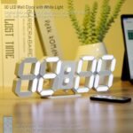 KOSUMOSU 3D LED Digital Wall Clock ,9.7", Large Display Table/ Desk Clock with Remote Control 12/24H Temperature (White Light) - Image 6