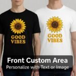 Custom T Shirts with Your Design Front and Back Print Personalized T Shirts Company Logo Image Photo Text Men Women Adult - Image 3