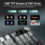 RedThunder K95 Wireless Mechanical Keyboard,TFT Screen & Knob, Trip-Modes Connection, Gasket Custom Hot-Swap Keyboard, RGB Backlit, Pre-lubed Linear Switches, Side Printed PBT Keycaps, Gray Gradient - Image 4