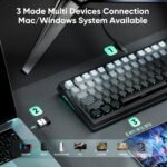 RedThunder K95 Wireless Mechanical Keyboard,TFT Screen & Knob, Trip-Modes Connection, Gasket Custom Hot-Swap Keyboard, RGB Backlit, Pre-lubed Linear Switches, Side Printed PBT Keycaps, Gray Gradient - Image 5