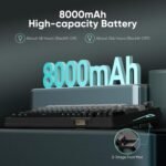 RedThunder K95 Wireless Mechanical Keyboard,TFT Screen & Knob, Trip-Modes Connection, Gasket Custom Hot-Swap Keyboard, RGB Backlit, Pre-lubed Linear Switches, Side Printed PBT Keycaps, Gray Gradient - Image 8