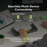 ASUS Jelly75 Wireless Keyboard KD201 – Tri-Mode (BT/2.4GHz/Wired), up to 5 Devices, Hot-Swappable, 1K Polling Rate, Smooth Quiet Typing, Windows/MacOS Toggle, for Productivity/Gaming – Volt Green - Image 4