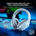 Razer Barracuda X Wireless Gaming & Mobile Headset (PC, PlayStation, Switch 2, Android, iOS): 2.4GHz Wireless + Bluetooth - Lightweight - 40mm Drivers - Detachable Mic - 50 Hr Battery - Mercury White - Image 3