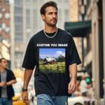 Custom T Shirts for Women Men T-Shirt Front & Back Personalized Add Your Own Design with Image Text Logo - Image 3