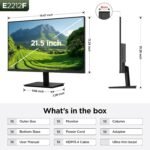 KOORUI 22 Inch Computer Monitor Full HD 1080P 100Hz PC Gaming Screen VA Panel Ultra-Slim Display 4000:1 Contrast Ratio with Adpitive Sync (HDMI/VGA/VESA Compatible 100x100mm/Audio Out), Tilt, Black - Image 6