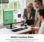 KOORUI 22 Inch Computer Monitor Full HD 1080P 100Hz PC Gaming Screen VA Panel Ultra-Slim Display 4000:1 Contrast Ratio with Adpitive Sync (HDMI/VGA/VESA Compatible 100x100mm/Audio Out), Tilt, Black - Image 7