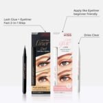 KISS Lash GLUEliner, 2-in-1 Felt-Tip Eyelash Adhesive and Eyeliner, Matte Finish, Foolproof Application, Easy Touch-Up, 0.03 Fl Oz.- Black, Packaging May Vary - Image 6