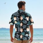 Custom Hawaiian Shirt with Face for Men, Unisex Tropical Beach Shirts Personalized Casual Funny Hawaii Button Down Shirts - Image 3