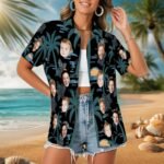 Custom Hawaiian Shirt with Face for Men, Unisex Tropical Beach Shirts Personalized Casual Funny Hawaii Button Down Shirts - Image 4