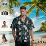 Custom Hawaiian Shirt with Face for Men, Unisex Tropical Beach Shirts Personalized Casual Funny Hawaii Button Down Shirts - Image 5