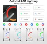 DOOGEE Blade GT Pro 5G Rugged Phone with LED Light Effect,32GB+512GB/2TB Rugged Smartphone,6.72” FHD+120Hz, 5800 mAh Android Phone,100MP+32MP AI Camera/Face& Finger ID/NFC,Sliver - Image 4