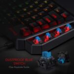 Redragon K585 DITI Wired One-Handed RGB Mechanical Gaming Keyboard, 42 Keys Type-C Professional Gaming Keypad w/Upgraded Hot-Swappable Socket, 7 Onboard Macro Keys & Detachable Wrist Rest - Image 5